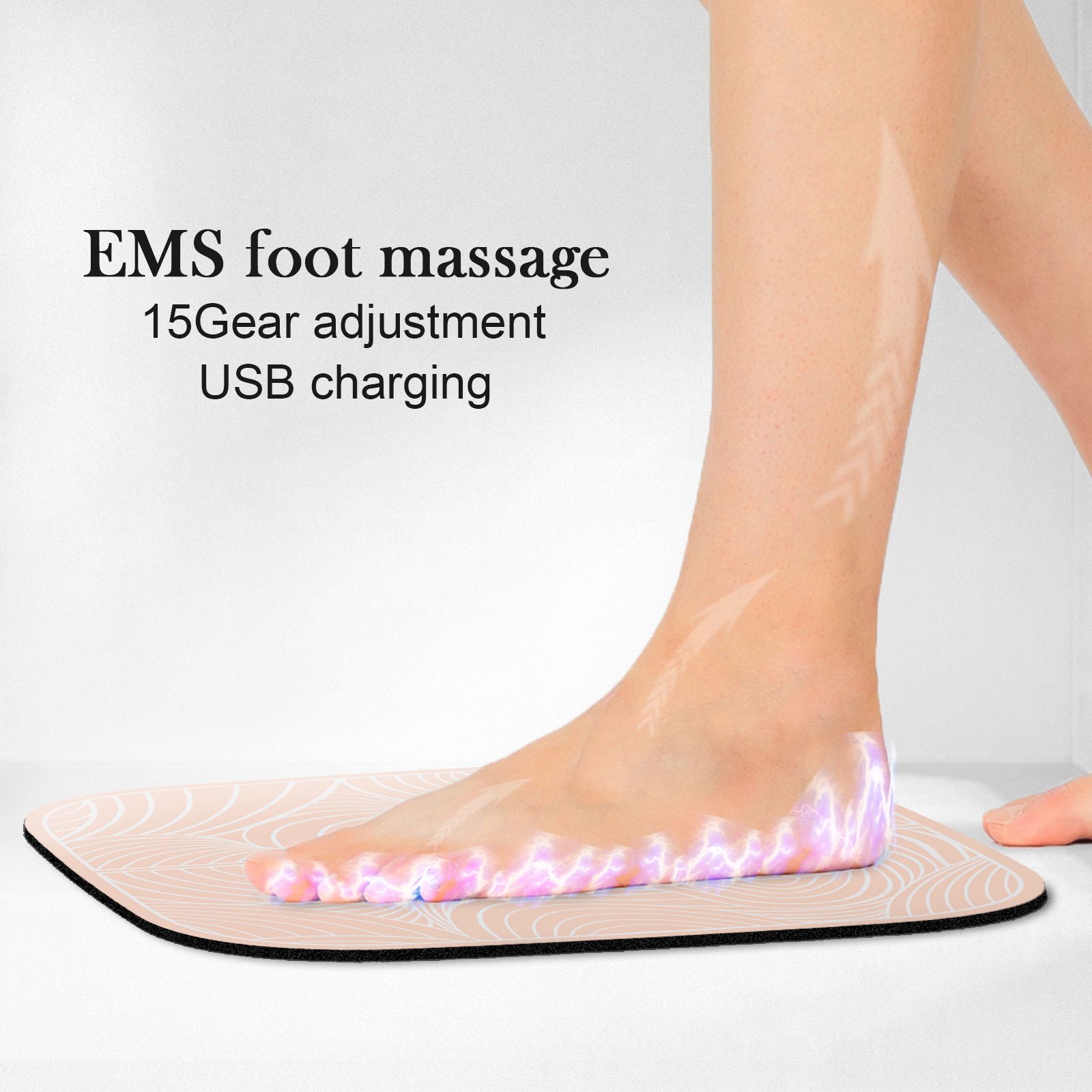 

EMS Foot Massage Electric Intelligent Foot Massage Cushion Pulse Acupuncture Improve Blood Circulation Massage Mat Pedicure Pad