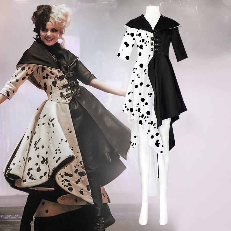 

Cosplay COS black and white witch Kuila Deville dress stage costumeg aldult Clothing, Blue