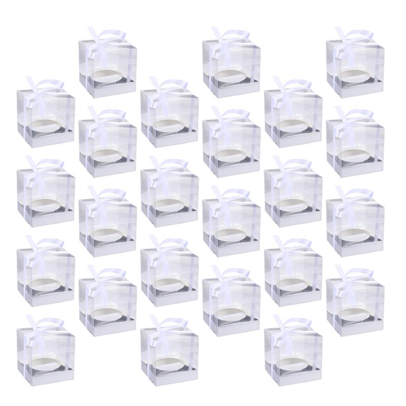 

Gift Wrap 24 Pcs 1 Bag Lightweight Packing Boxes Cupcake Dessert With Ribbon