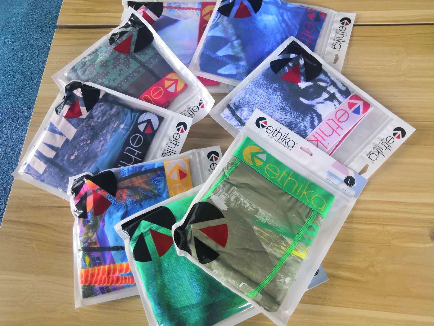 

ethika men boxers underpants Promotion Random styles Beach Shorts swim trunks underwear sports hip hop street briefs knickers quick dry mult, Black;white