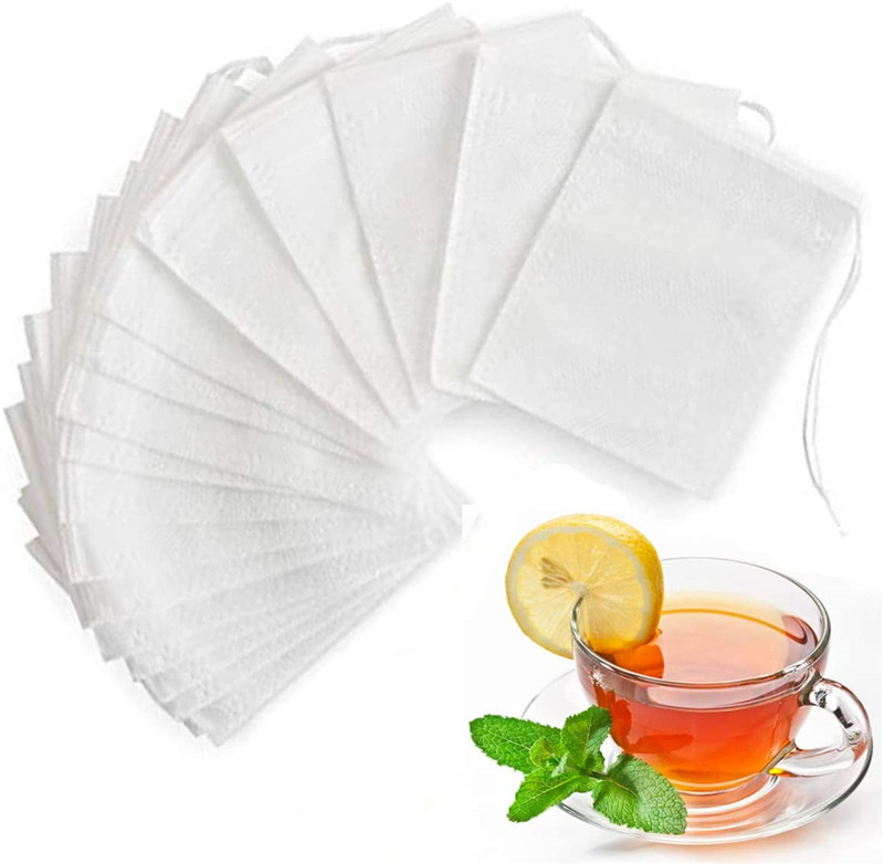 

100 Pcs Non-woven Disposable Filter Coffee Tools Empty Drawstring Seal Filters Teabags Herb Loose Tea Bag 8*10 cm