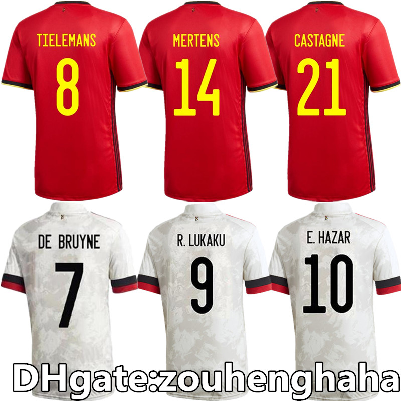 

Belgium DE BRUYNE E.HAZARD Soccer Jerseys 2021 22 R.LUKAKU maillots foot TIELEMANS CARRASCO MERTENS BENTEKE football shirt kit Size:S-3XL, Black;yellow