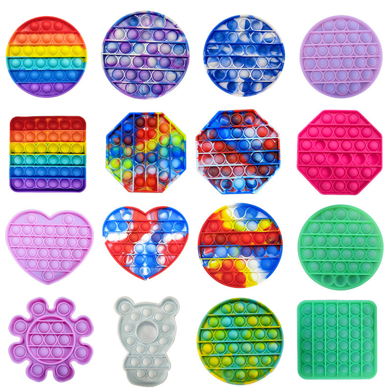 

Fluore scence Push Poppers Bubble Sensory party Fidget Toys Autism Special Needs Stress Reliever It Squeeze Board Game Anxiety Kids Adults Sale decompresstion toy