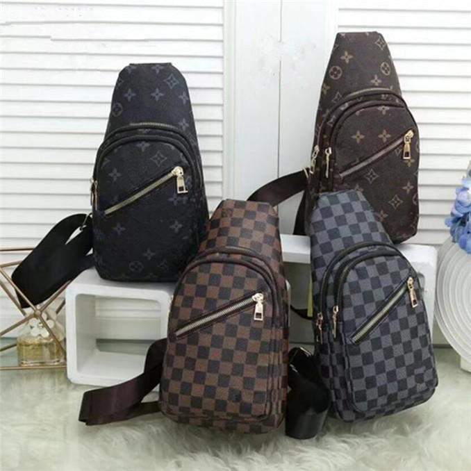 

High quality handmade fashion men sling bag cross body messenger bags 4 colors outdoor women waist pack chest bag SIZE, Black