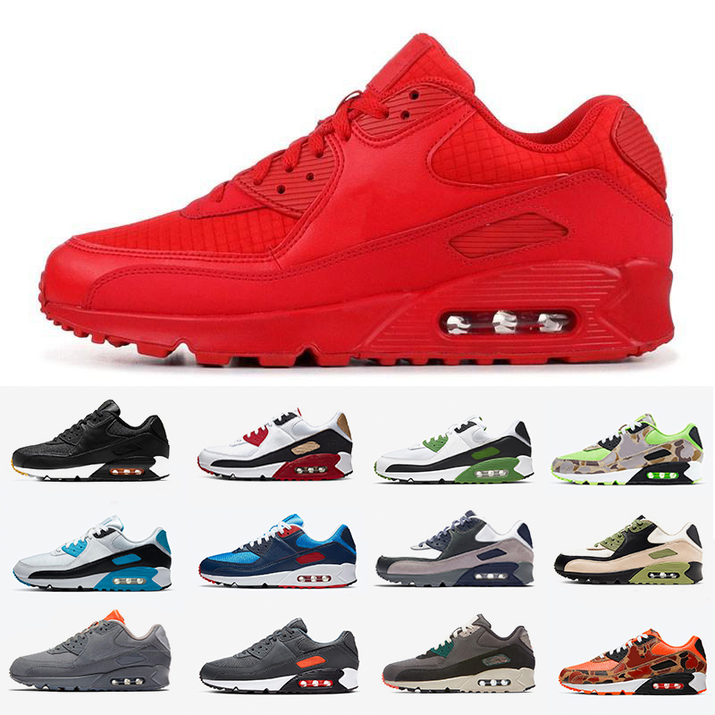 

High quality Fashion worldwide 90 mens running shoes Recraft Volt triple black white premium se red hyper grape 90s men Raptors women traine