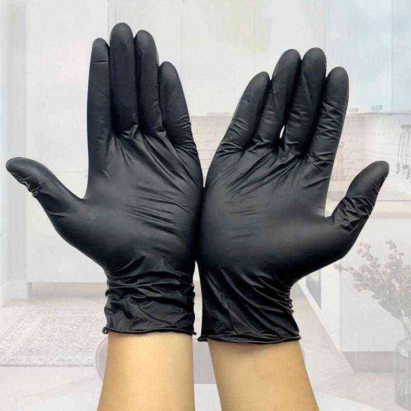 

Disposable Gloves Black Latex Free Powder-free Exam Glove Size Small Medium Large X-large Nitrile Vinyl Hand Cover s xl