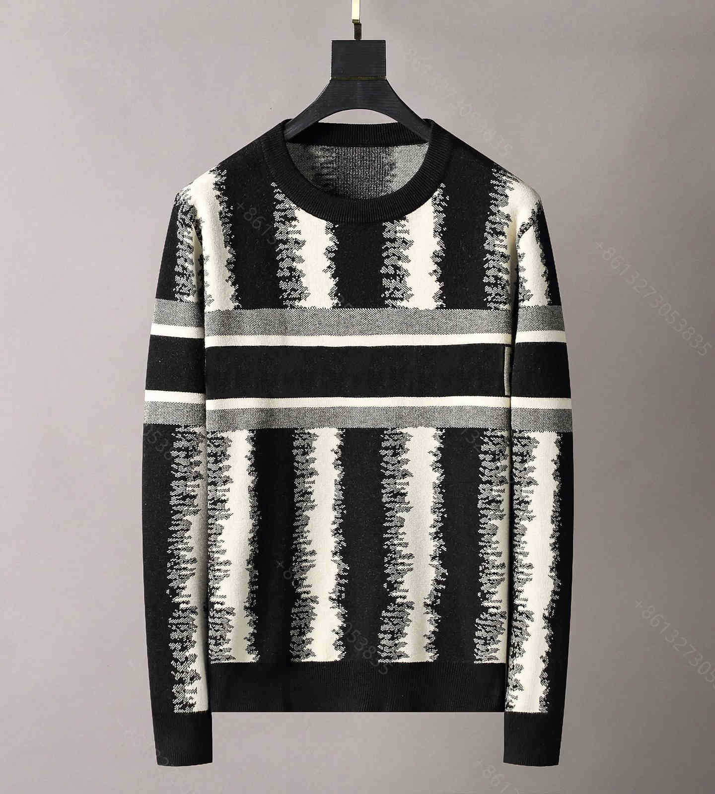 

Designer kint CD sweater for men striped fashion winter 100 wool crochet mujer sweaters hoodies long sleeve jacquard knitting hooded