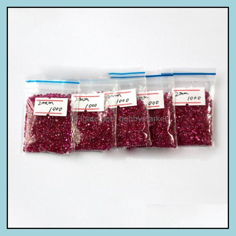 Loose Diamonds Jewelry 3A Small Size Garnet Cz Stone Price For Making 0.8-1.5Mm Round Good Cut Lab Created Cubic Zirconia 1000Pcs/Lot Drop D
