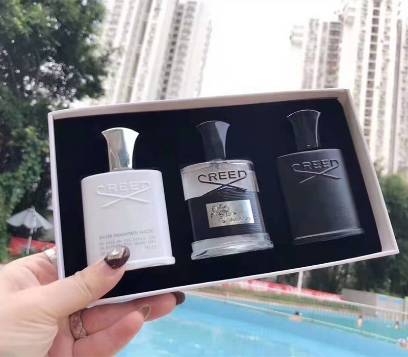 Wholesale amazing smell Men Fragrance Set 3pcs Intense Scent Fragrant Silver Mountain Water Creed aventus Green Irish Tweed 30ML*3pcs fast delive-image-686897031