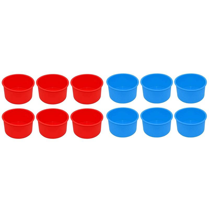 

Silicone Mini Cake Molds 4 Inch Round Baking Pan Non-Stick Mold Bakeware Reusable, Set Of 6 & Pastry Tools