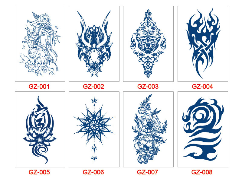 

39 Styles Mixed Juice tattoo sticker semi-permanent waterproof Realistic Look that Fades Naturally Plant-Based Ink WGZ