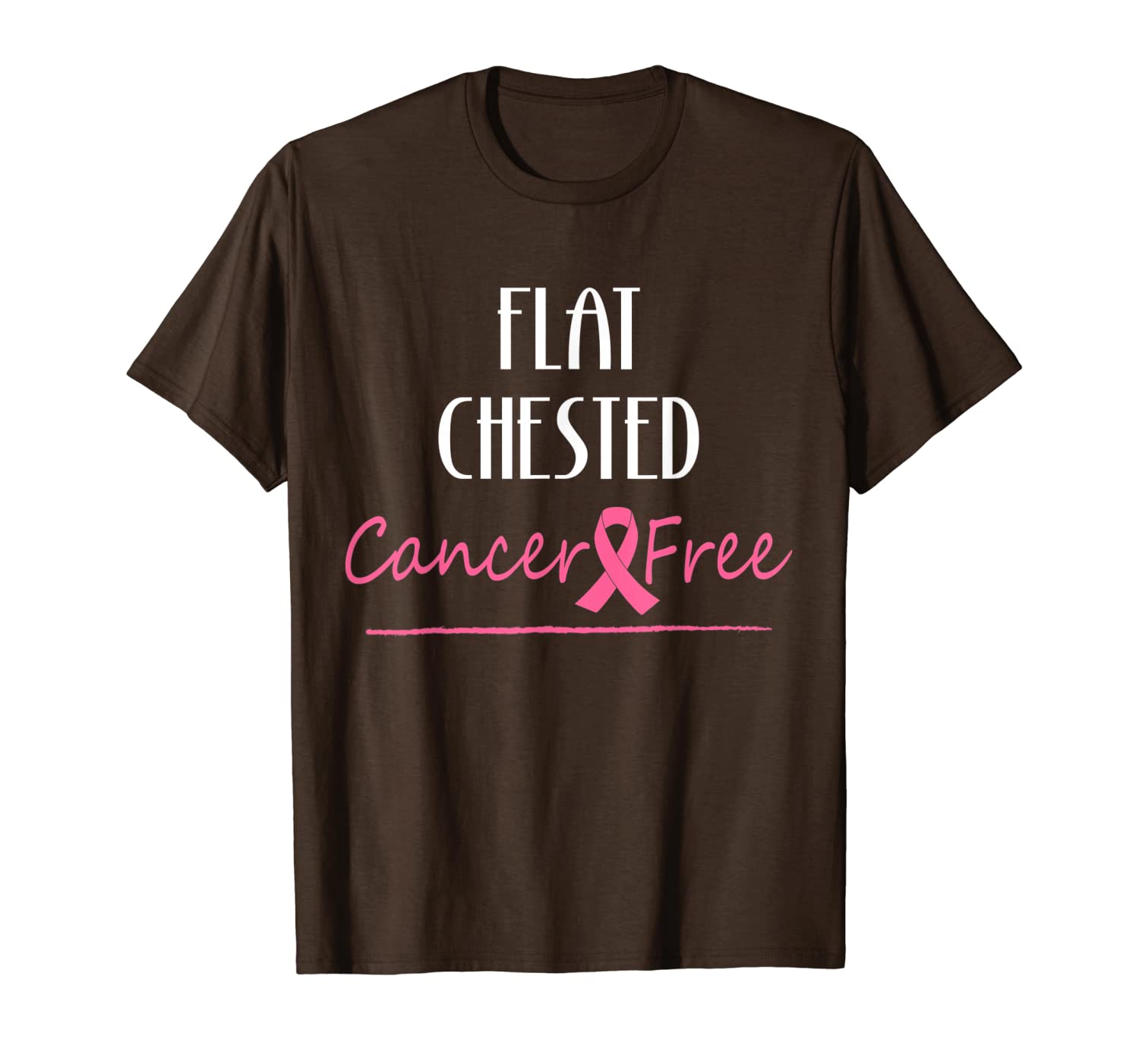 

flat chested cancer costume breast cancer survivor gift t-shirt, White;black