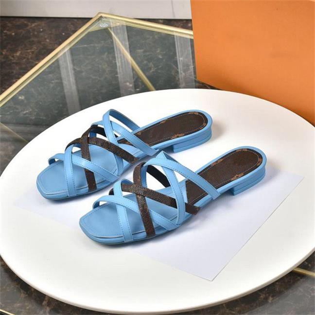 

High-quality Original box REVIVAL slippers Women Cross Woven Sandals Summer Outdoor Peep Toe Casual Slipper Letter Stylist Shoes, 1#