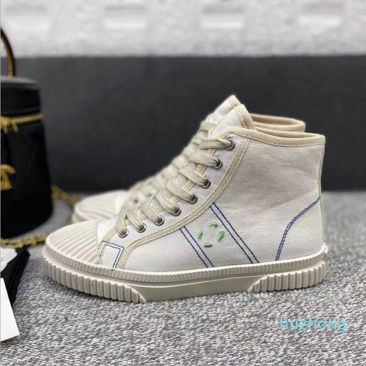 

Early spring 2021 small scented canvas single shoes small white shoes biscuit lace-up comfort soft rubber soles women's high top shoes, Black