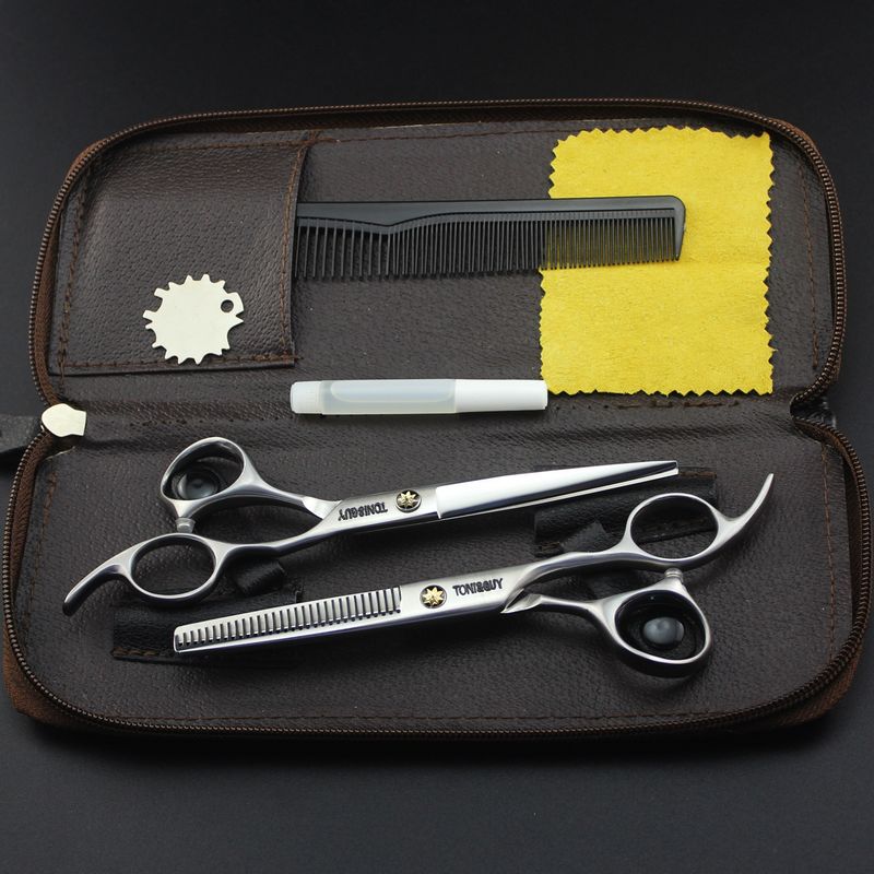 

TONI&GUY stainless steel hair scissors 5.5 inch/6.0 inch barber professional 6CR cutting/thinning kit