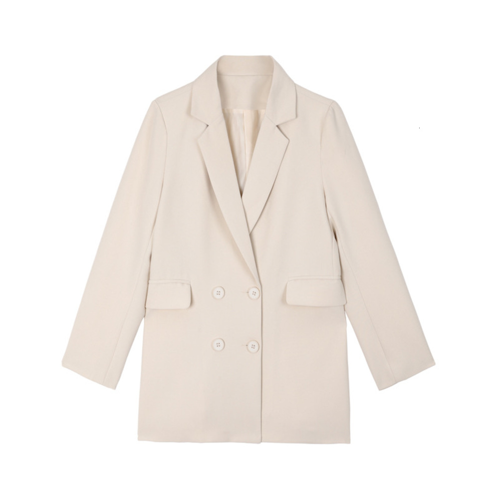 

Designer 21ss autumn new fashion Korean Slim small suit women's dress British style apricot coat, Black;white