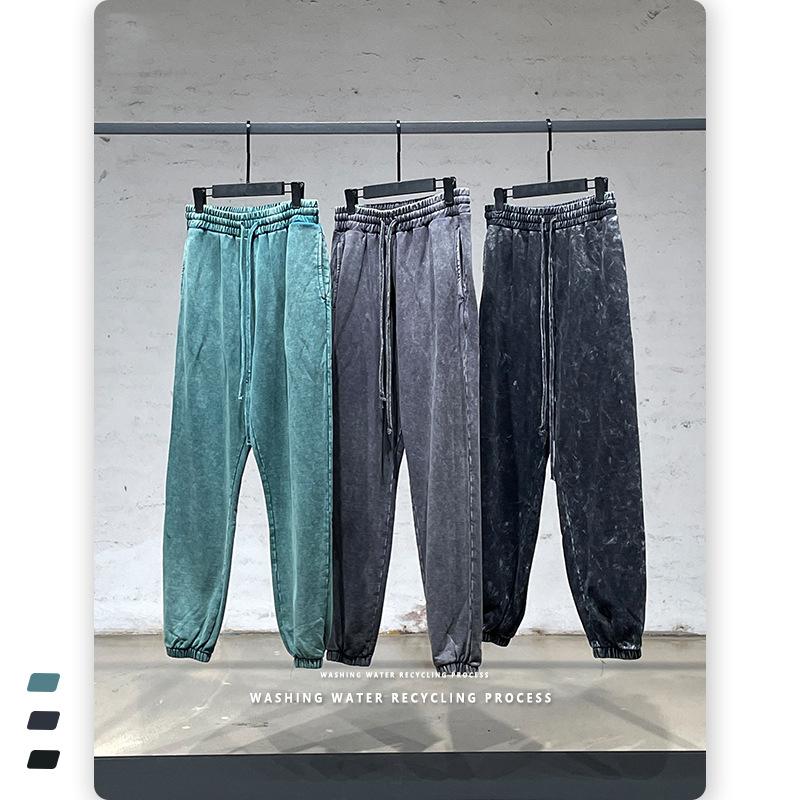 

Men's Pants Mens Washed Sweatpants 2022 Spring Loose Casual Retro Trousers Autumn Man Clothing Fashion High Street Sports Male, Green