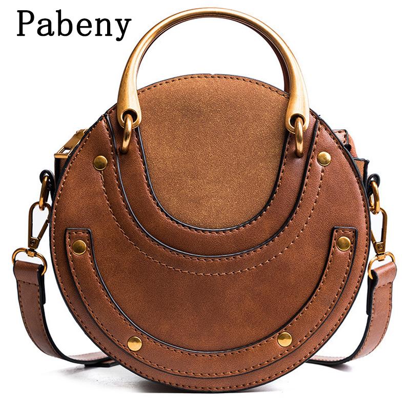

Duffel Bags Top Selling Retro Brown Women Small Round Bag Fashion Frosted Saddle High Quality Shoulder Messenger Tote Handbag, Green