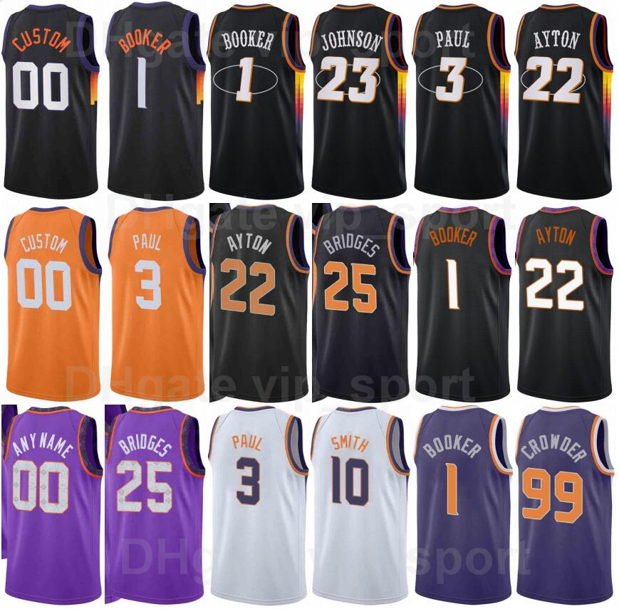 

75th Anniversary Basketball Print JaVale McGee Jersey 00 Devin Booker 1 DeAndre Ayton 22 Mikal Bridges 25 Chris Paul 3 Jae Crowder 99 Frank Kaminsky 8 Man Woman Youth, 75th black