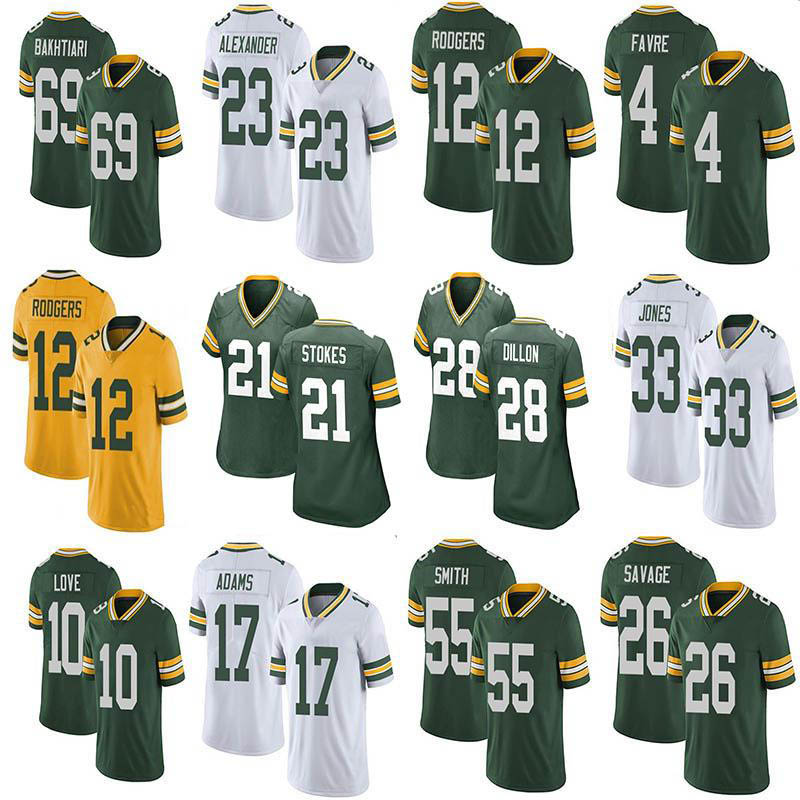 

12 Aaron Rodgers 21 Eric Stokes Custom Football Jerseys 33 Jones 17 Davante Adams 69 David Bakhtiari 28 AJ Dillon Jaire Alexander Allen Lazard Randall Cobb Brett Favre, Mens