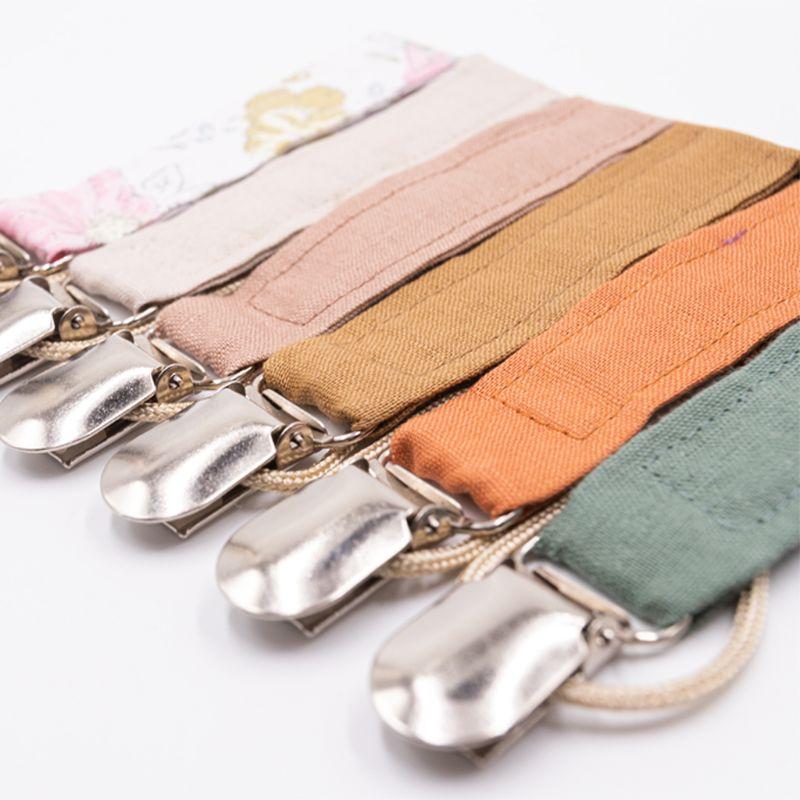 

Pacifiers# Cotton Linen Pacifier Clips Chain Dummy Clip Holder Nipple Soother For Infant Baby FeedingPacifiers#