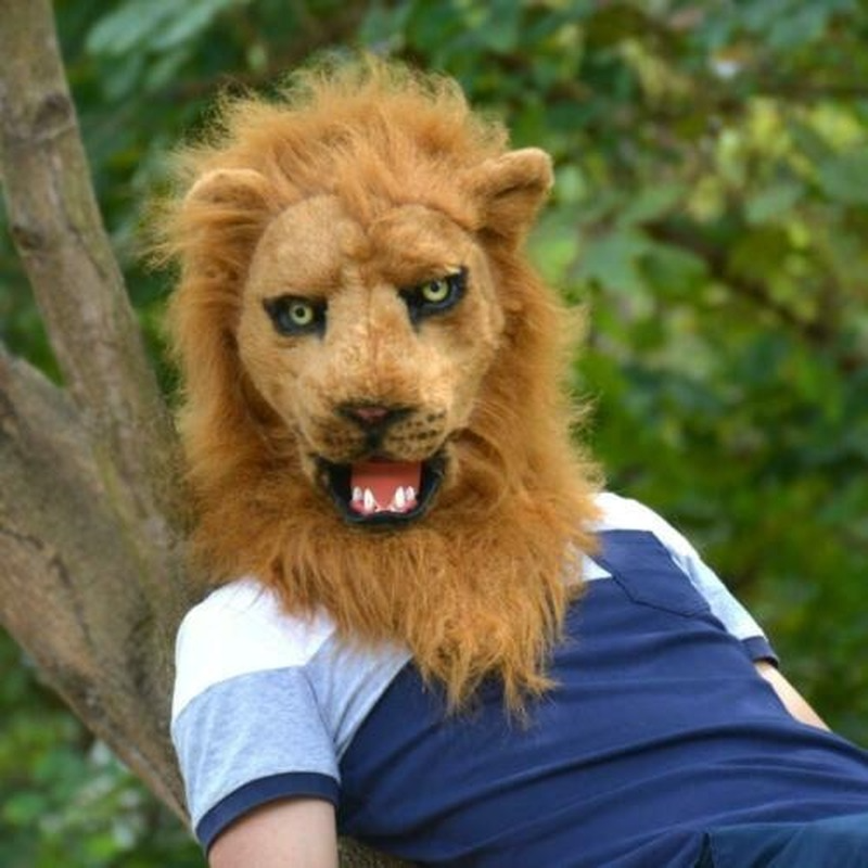 Mascot Costumes Can Move Mouth Lion Mascot Costume Fursuit Animal Halloween Lifelike New-image-748266026