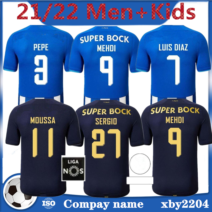 

21 22 porto fc soccer jerseys home away third 2021 2022 Sergio Oliveira Mehdi Moussa Luis Diaz Mateus Evanilson PEPE football shirt Otavio men kids kit maillots, Brown