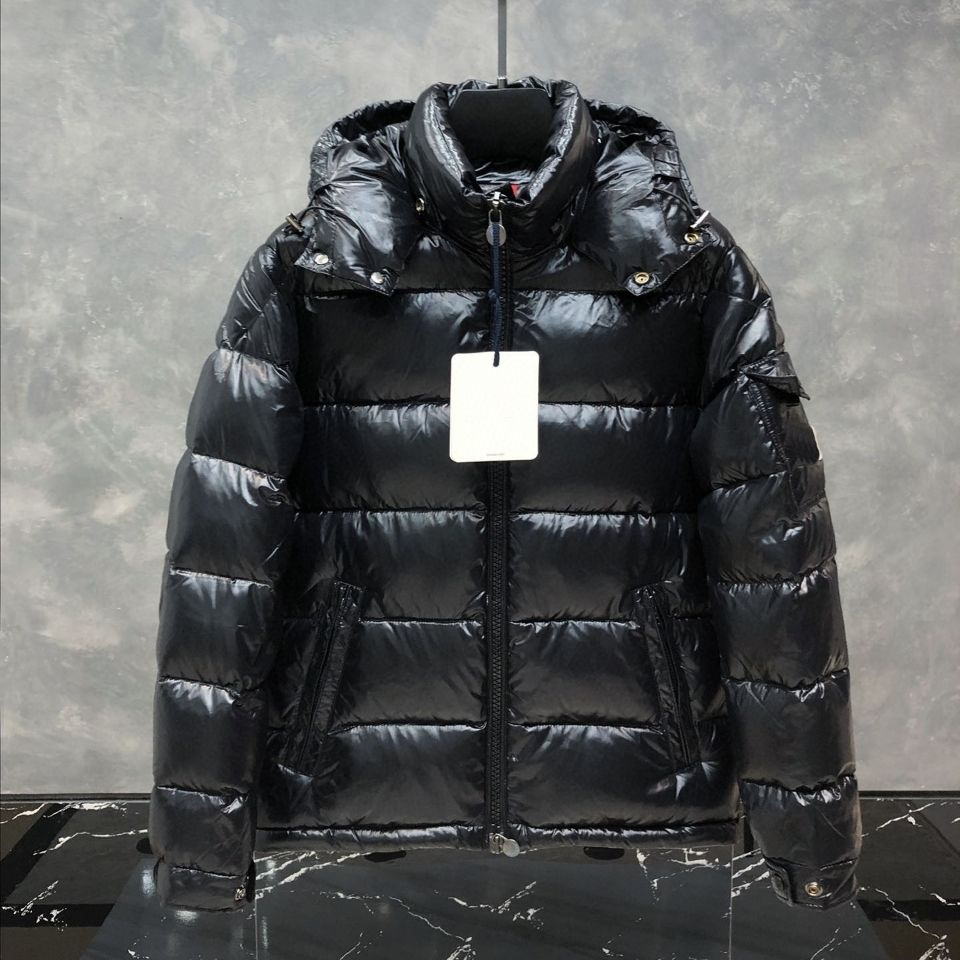 

Winter Men's Black Cotton Padded Coat Casual Hooded Thicken Warm Down Coats