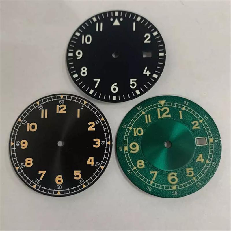 

Repair Tools & Kits 33.5mm Watch Dial With Green Luminous For NH35/NH36/7S/4R Movement Parts