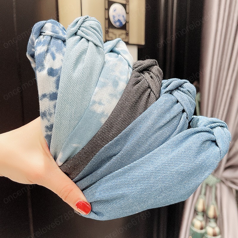 

Women Girls Denim Knot Hairband Headband Adult Hair Accessories