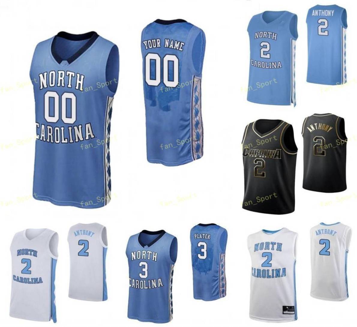 

NCAA College North Carolina Tar Heels Basketball Jersey 32 Justin Pierce Luke Maye 33 Antawn Jamison 34 Robbie O'Han Custom Stitched, Black