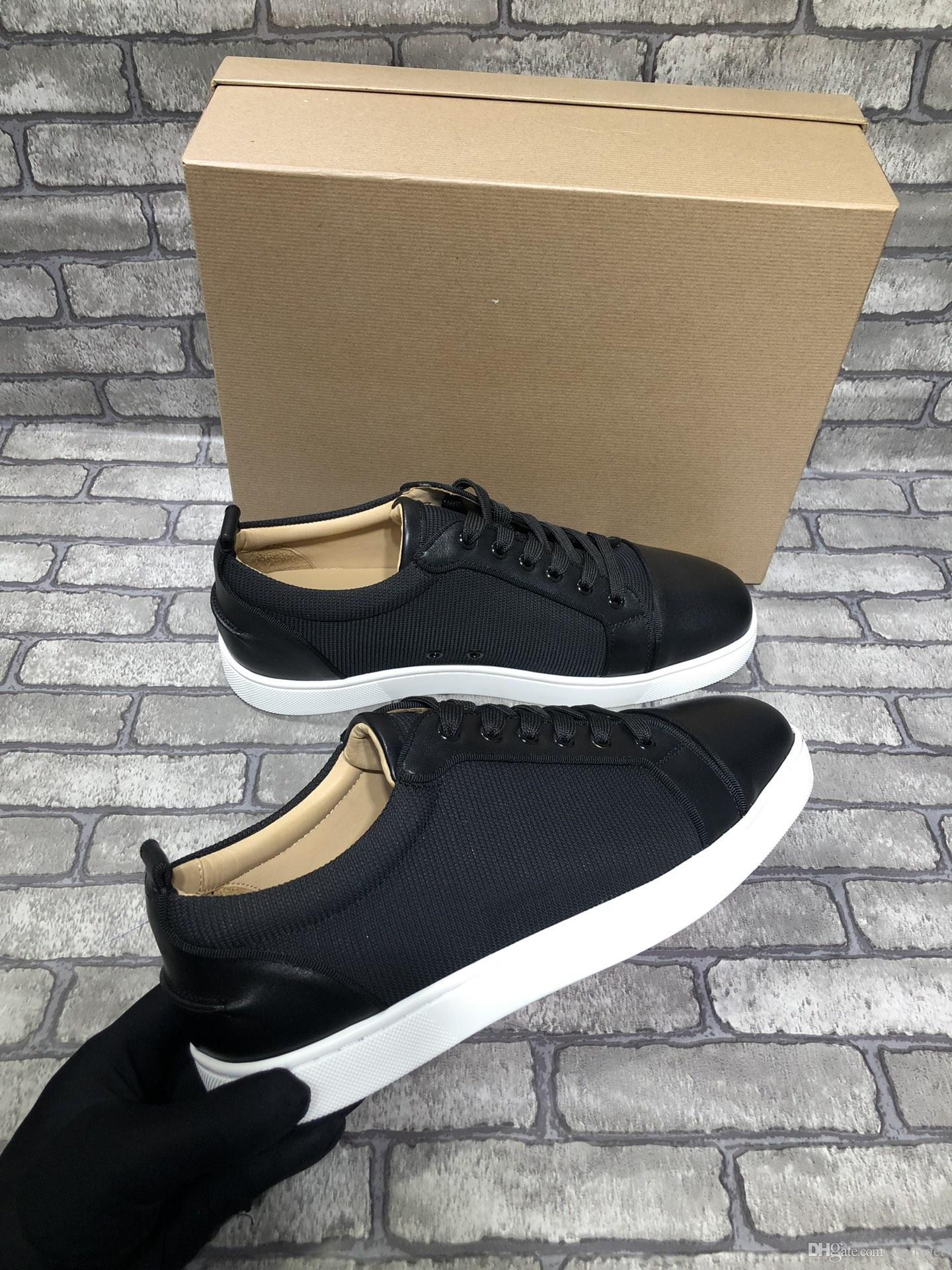 

2019 Free Ship Brand Red Sole Rantulow Men Women Fashion Black Mesh Breathes Red Bottom Sneakers Orlato Me Khr Size 5 14 LOUBOUTIN CHRISTIAN, As is shown in