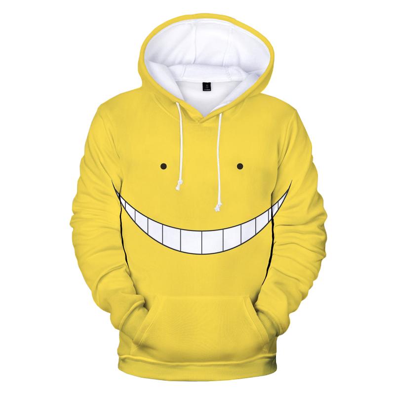 

Men's Hoodies & Sweatshirts Assassination Classroom Koro Sensei 3D Hoodie Boy/Girls Cute Pullover Anime Kids Child Clothes Sweetshirts, Black
