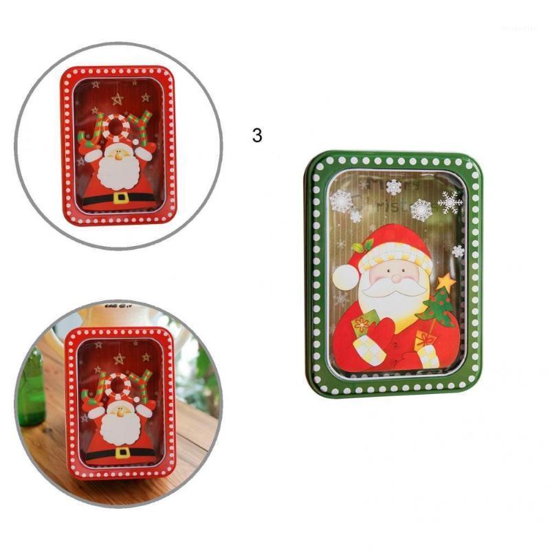 

Gift Wrap Box Rectangular Cookies Tin Bright Color Exquisite Fashion Clear Window