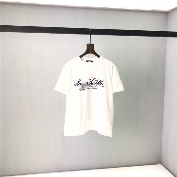 

Early spring 2021 new color block letter logo Short Sleeve Tee double strand fine cotton fabric black and white ok65 Sweatshirts y82, White;black