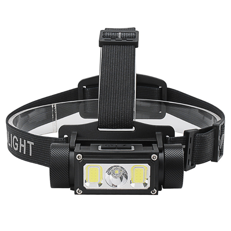 Head Lamp Super Bright L2 COB LED Headlamp Flashlight USB Rechargeable Lantern Waterproof Portable Camping Torch Light-image-696546595