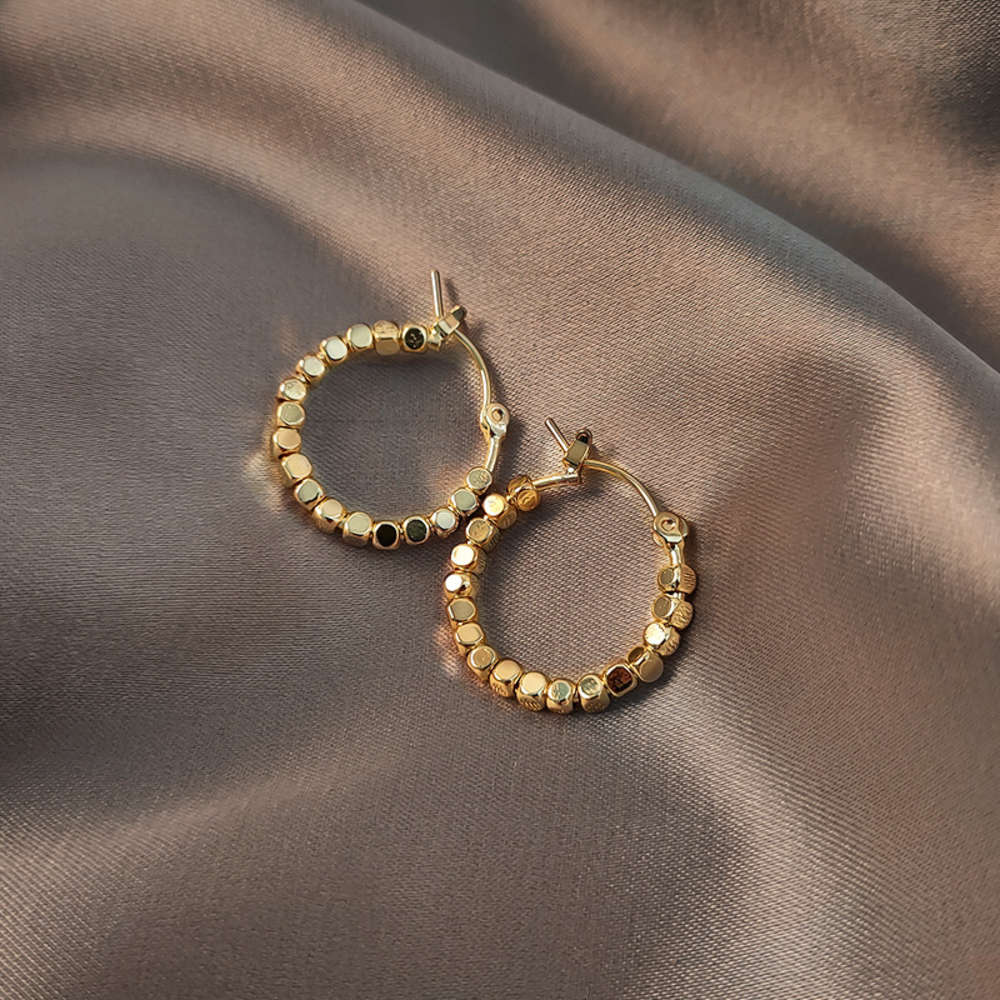 

earrings fashion earring net red temperament Korean simple Earrings personalized earrings, Golden