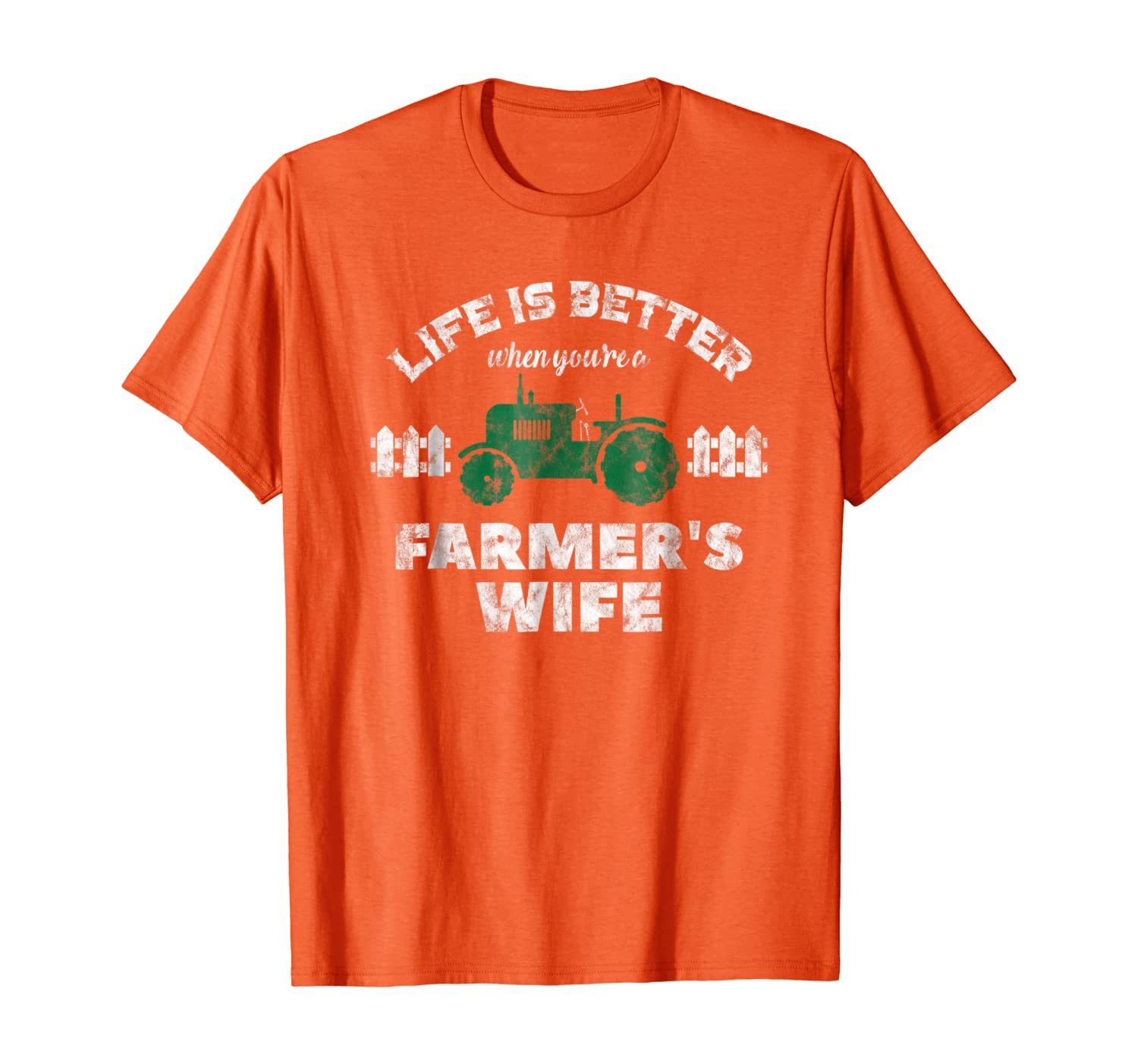 

Life Is Better When You're a Farmer's Wife Shirt w/ Tractor, White;black