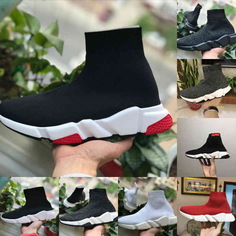 

Sell New 2021 Speed Trainer Black Red Boots High Casual Sock Shoes Men Women Cheap Fashion Paris Designer Sneakers High Quality EUR36-45, With original shoe box