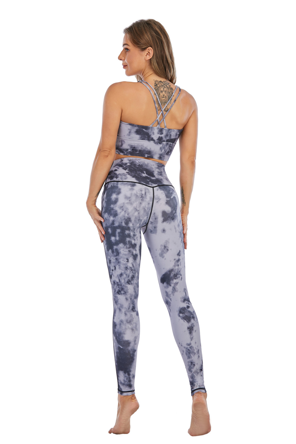 

Yoga Outfits for Women 2 Piece Set Workout High Waist Athletic Seamless Leggings and Sports Bra Gym Clothes Running Traning Suits, Grey