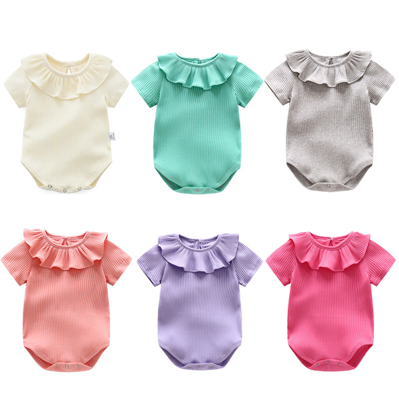 

Retail/wholesale baby girls romper infant  ruffle cotton rompers onesies Jumpsuit Jumpsuits Children Designers Clothes Kids boutique clothing, See the below