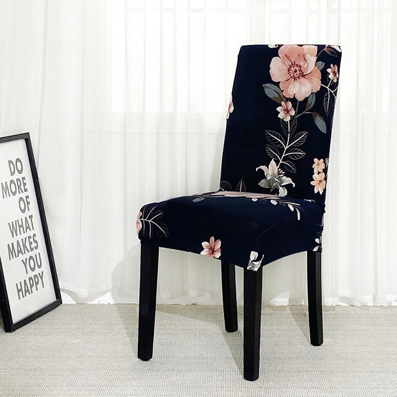 

Chair Covers Dining Cushion Cover Spandex Elastic Pastoral Print Seat For Office Chairs Room Hogar Silla Gamer Funda