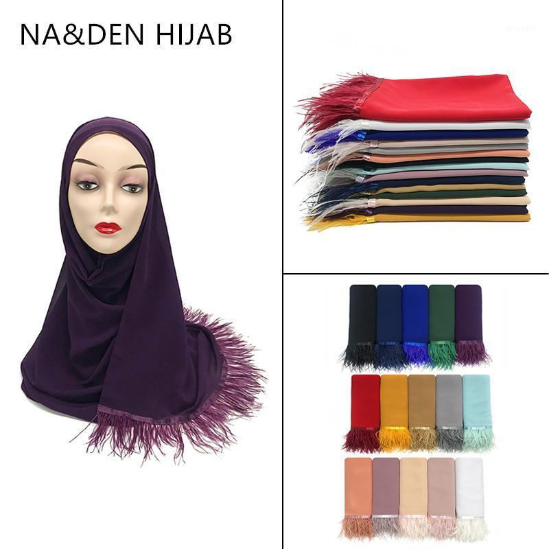 

Scarves Women Elegant Shawl Spring Feather Chiffon Fashion Scarf Female Luxury Ladies Solid Head Bandana 10pcs/lot, Blue;gray