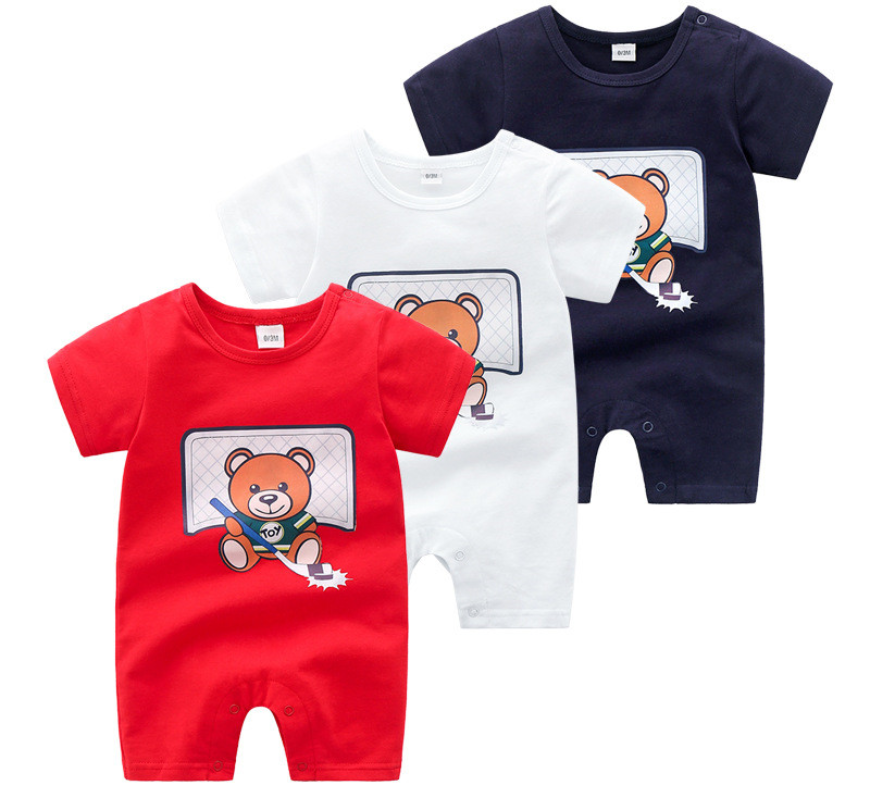 

2020 Summer Boys and Girls Fashion Ha Cloth Newborn Baby Climbing Clothes Brands Baby Girl Romper Infant Animal Costumes Pajamas, Blue