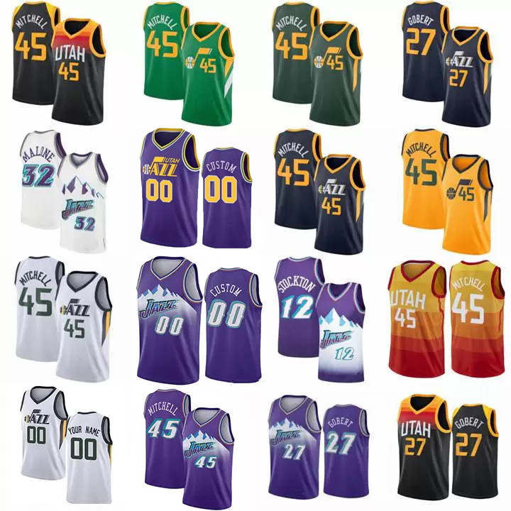 

Custom 00 Clarkson Donovan 45 Mitchell Mike 11 Conley Basketball Jersey Rudy Gobert Gay Joe 2 Ingles Bojan 44 Bogdanovic Paschall Jerseys Men, Colour 6
