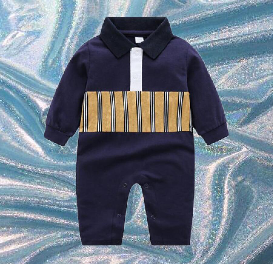 

2021 Designer Fashion baby Romper Infant Outfits Boys Girls Clothes kids Toddler long Sleeve Jumpsuit Bodysuits children Clothing, Blue