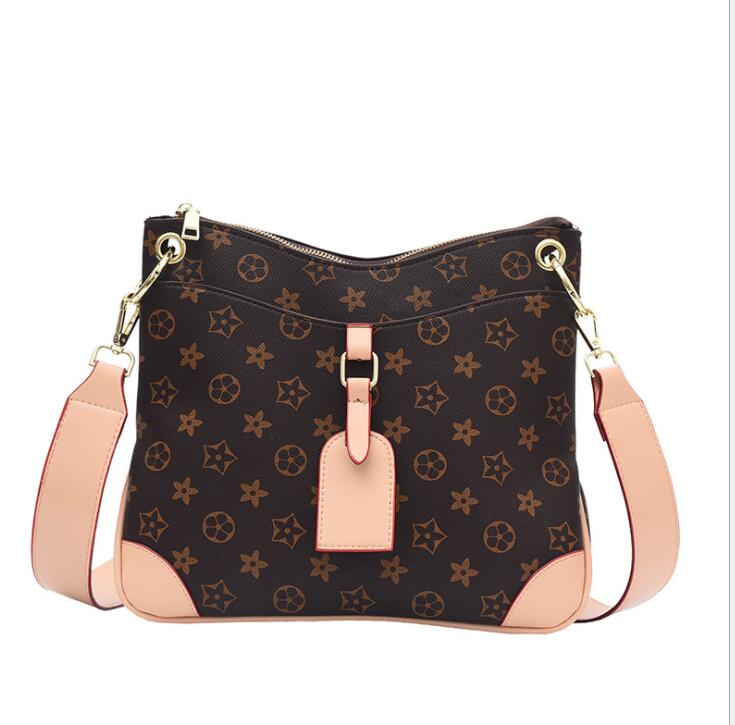 

Christmas present High quality Women Genuine Leather bags Shoulder Bag Odeon totes handbags flower pattern ladies messenger crossbody, Brown flower