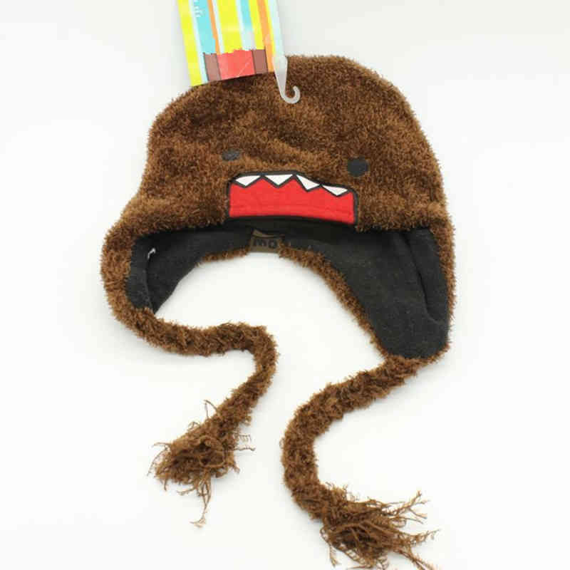 

2022 New Brand monster DOMO Cartoon Snapback Hats Big Mouth Novelty Creative Kawaii Domo Warm Beanie for Baby Boy Girl Kid Gift