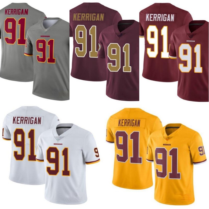 

Washington Redskins Men #91 Ryan Kerrigan Women Youth Jersey, Black;red