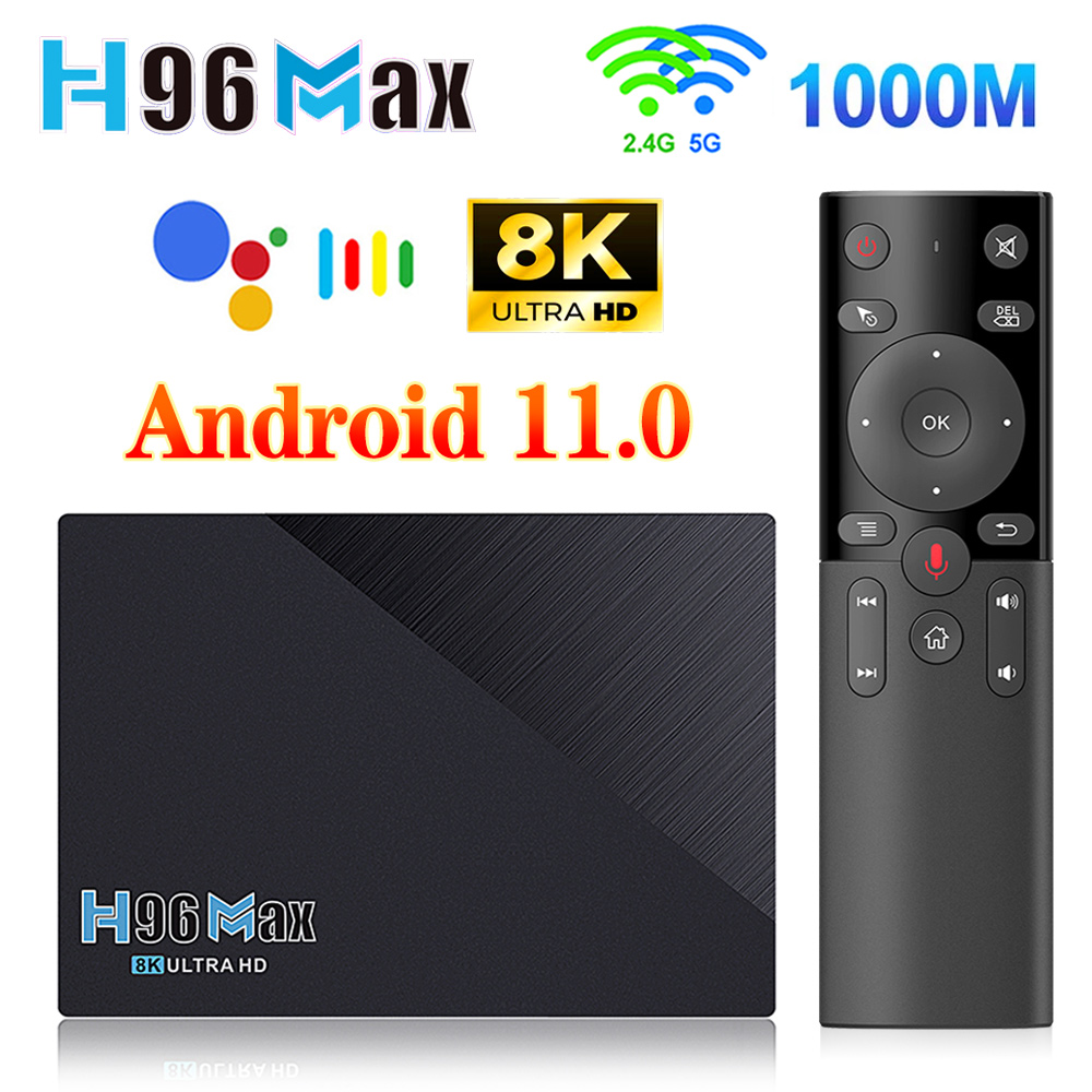 

H96 MAX RK3566 Smart TV Box Android 11 8GB RAM 64GB 4GB 32GB Support 1080p 8K 24fps Google Play Youtube H96Max Media Player